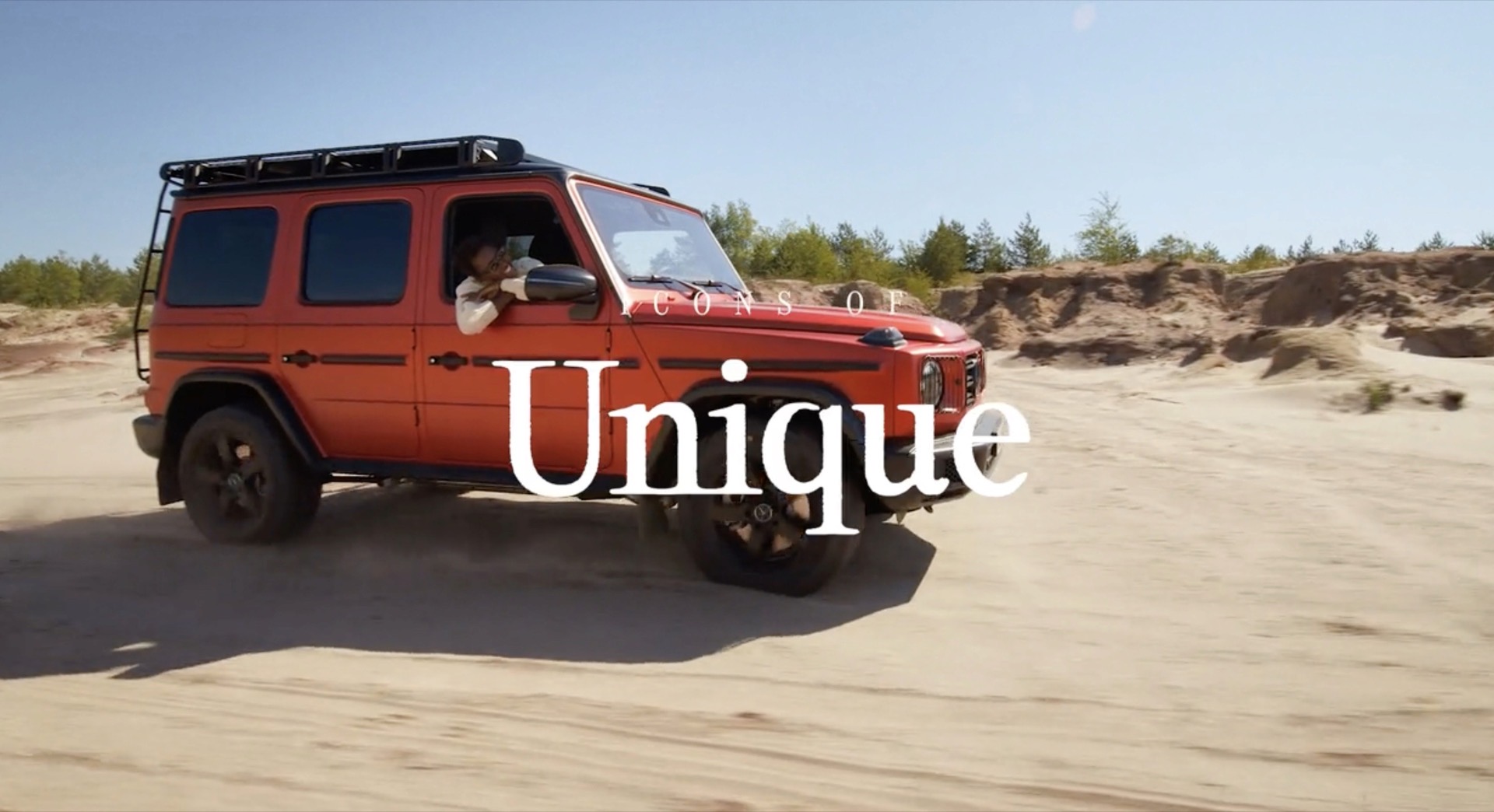 Still from Mercedes Benz, G-Class “Icons of Unique” (G350d)