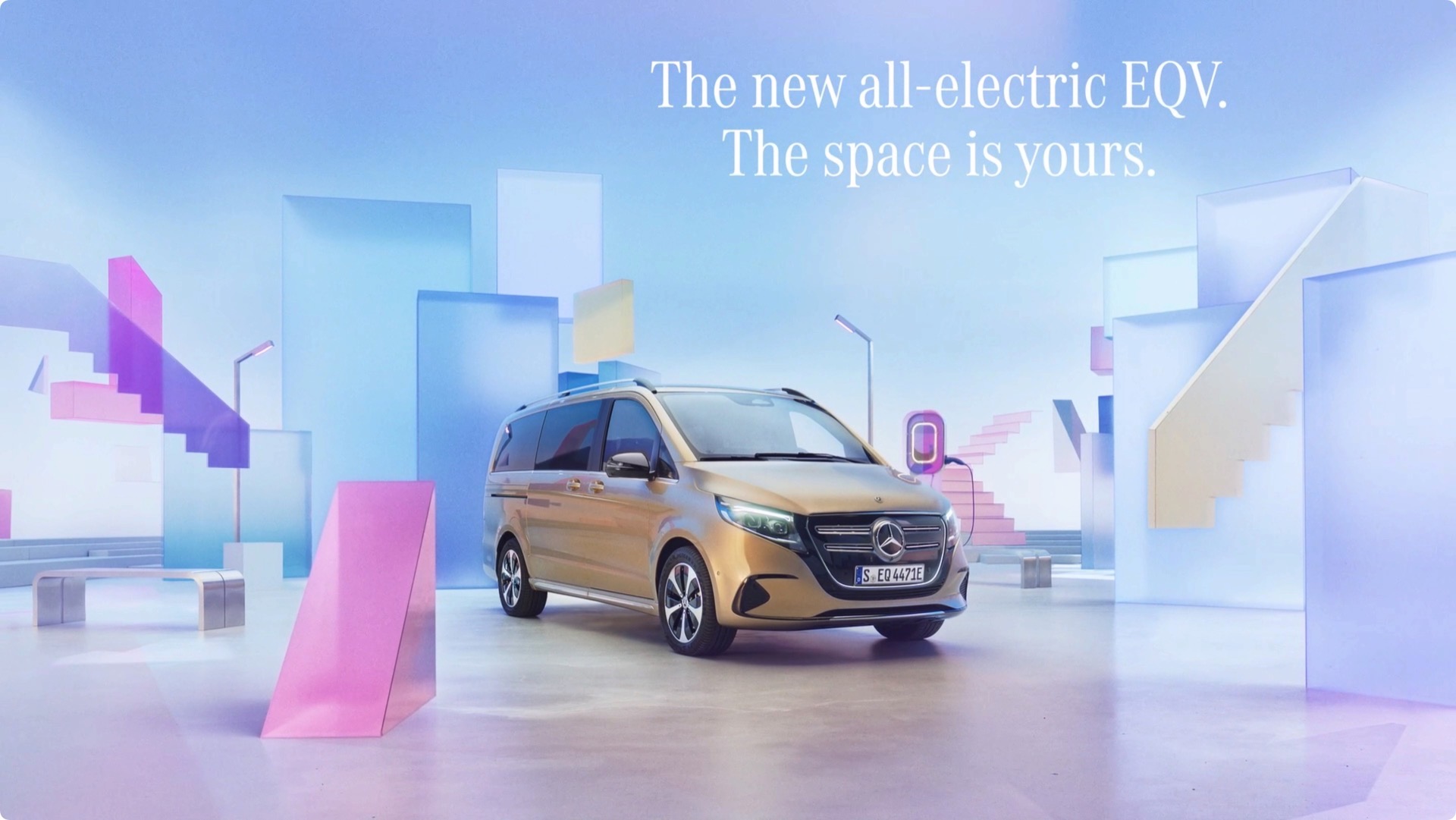 Still from The new all-electric EQV, Moving Metropolis